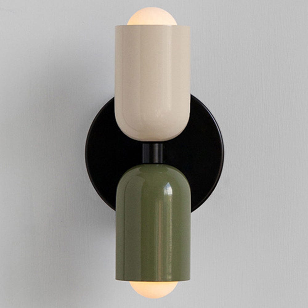 Moduro.co.uk Wall Lamp Beige+Green / D12×H23cm LumoDuo – Colorful Double Head Wall Lamp – Modern Metal Up & Down Lighting