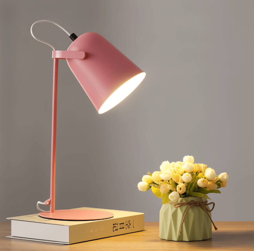 Moduro.co.uk Table Lamps Rose Macaron Table Lamp – Nordic Desk Lamp – Adjustable Reading Light – Kids Lamp