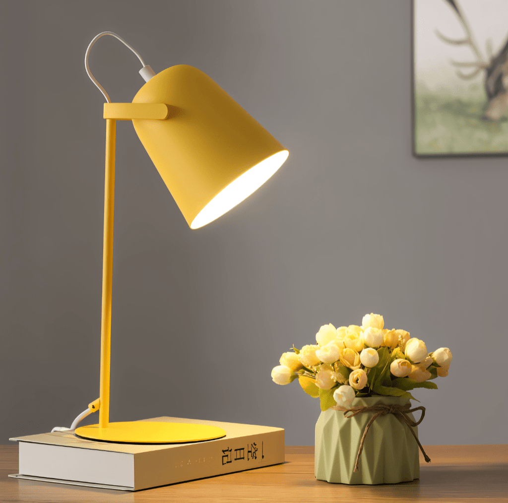 Moduro.co.uk Table Lamps Yellow Macaron Table Lamp – Nordic Desk Lamp – Adjustable Reading Light – Kids Lamp