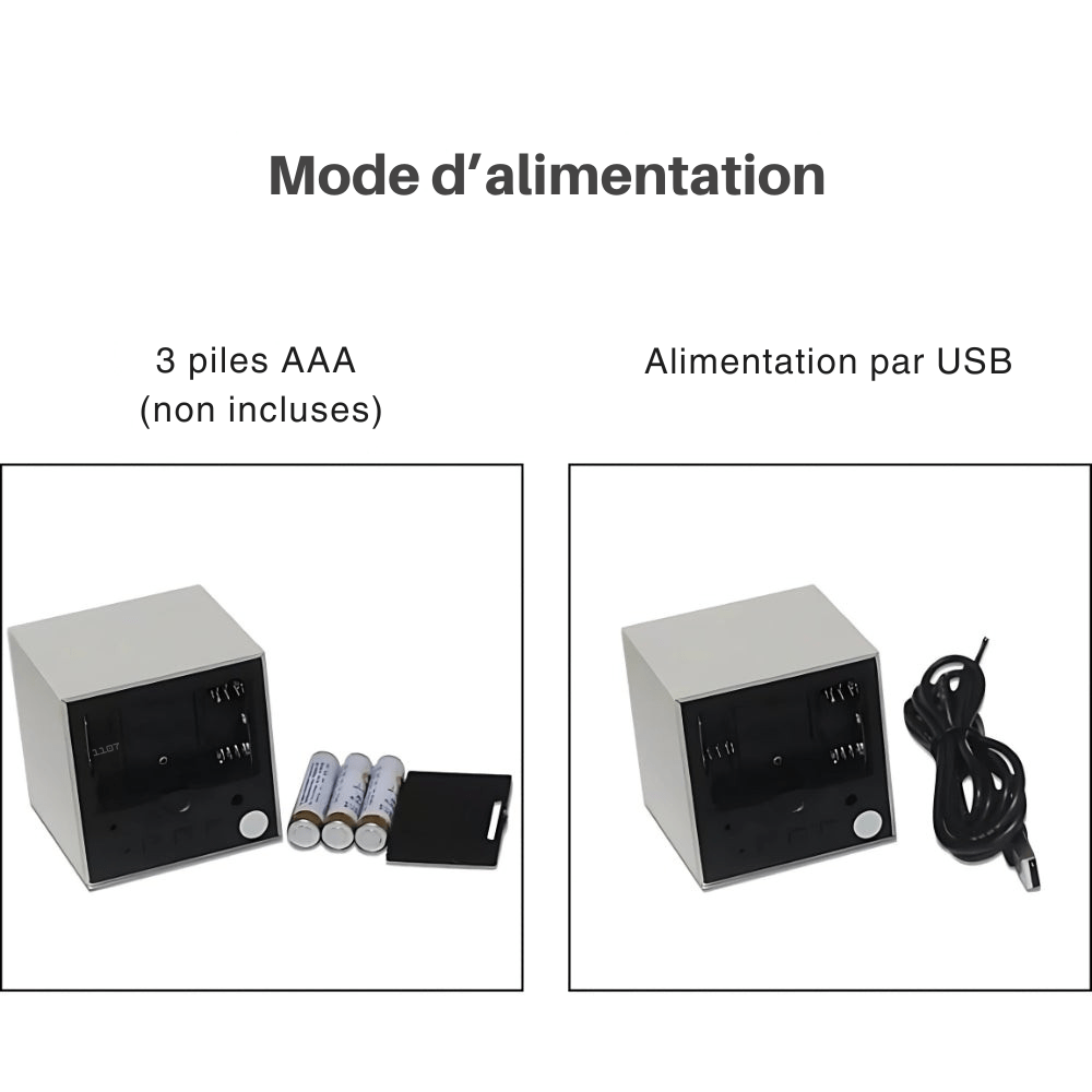 Minimalist Wooden LED Alarm Clock with Digital Display