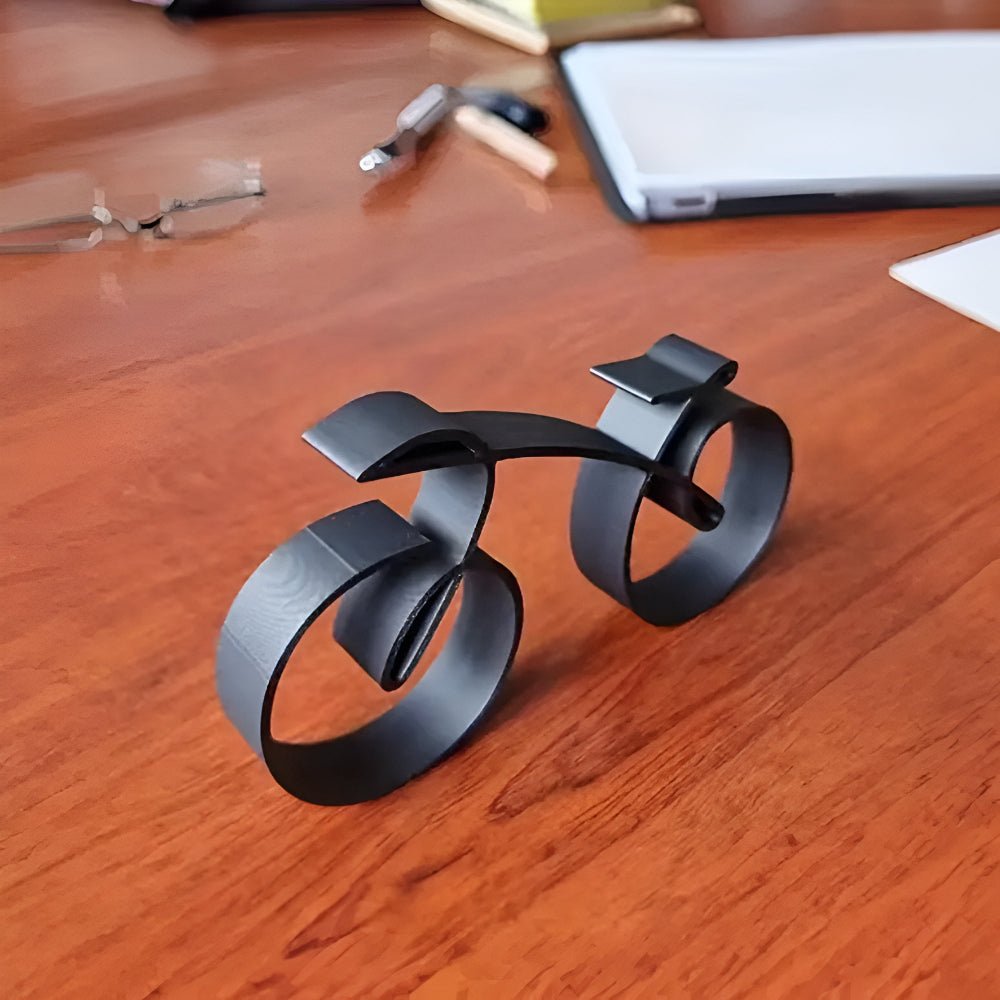 Minimalist style metal cycling sculpture