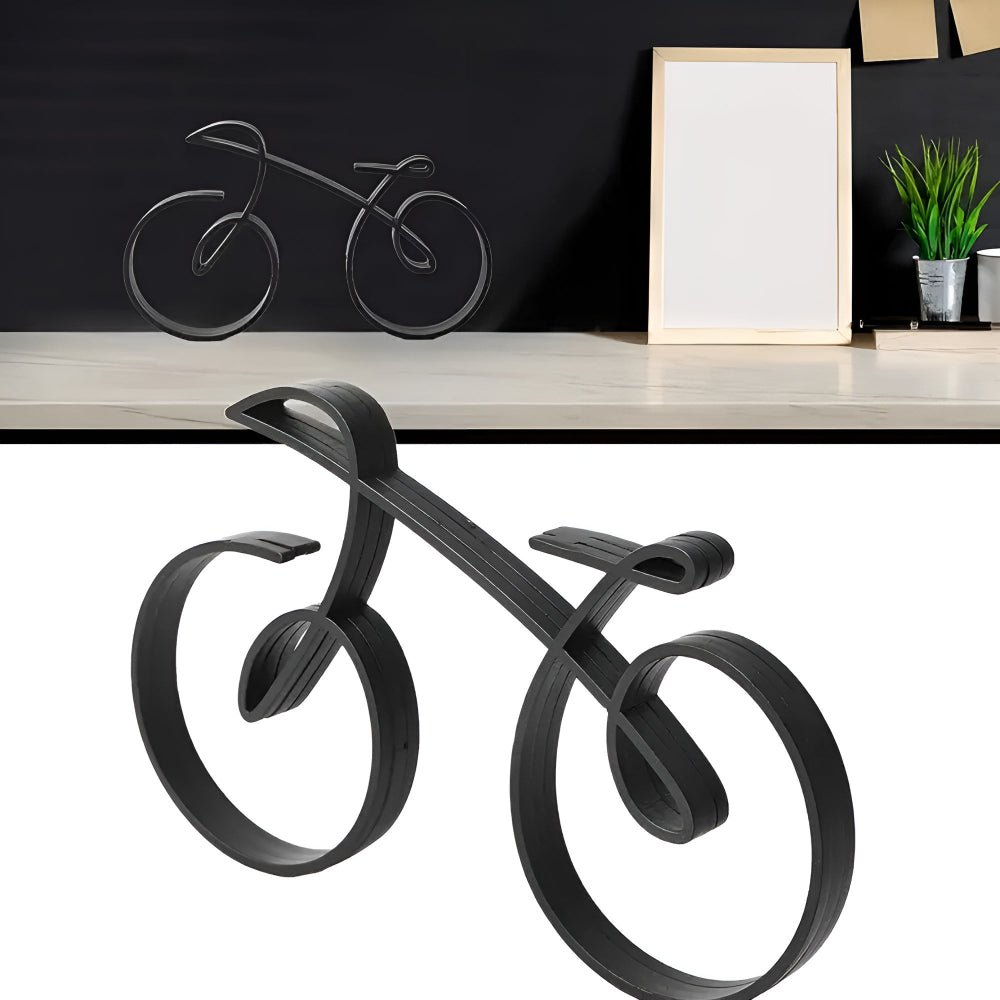 Minimalist style metal cycling sculpture