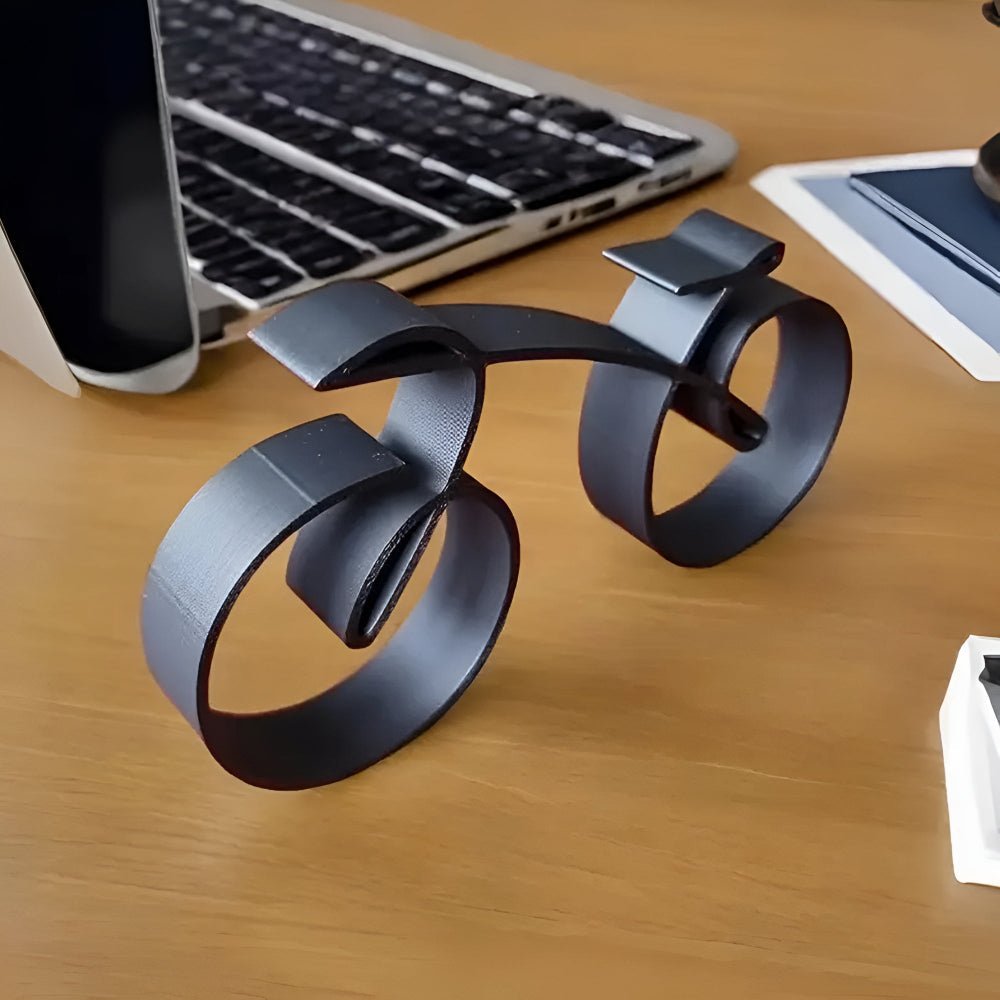 Minimalist style metal cycling sculpture