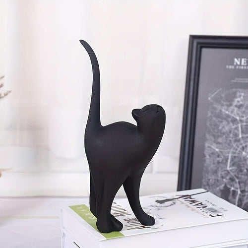 Virelle Maison - Statue décorative de chat en résine – Finition mate minimaliste | Virelle Maison