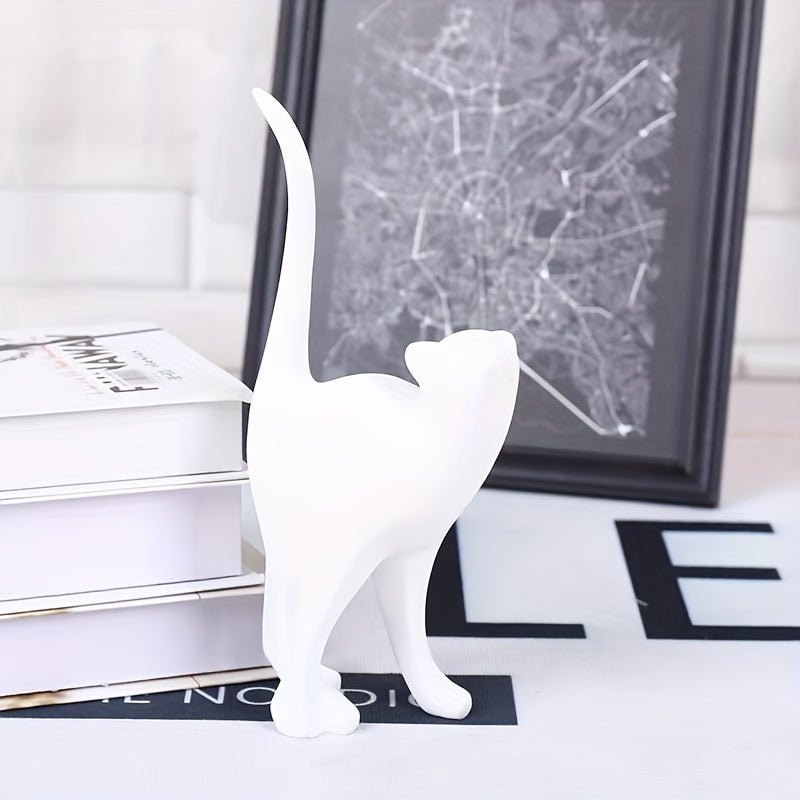 Virelle Maison - Statue décorative de chat en résine – Finition mate minimaliste | Virelle Maison